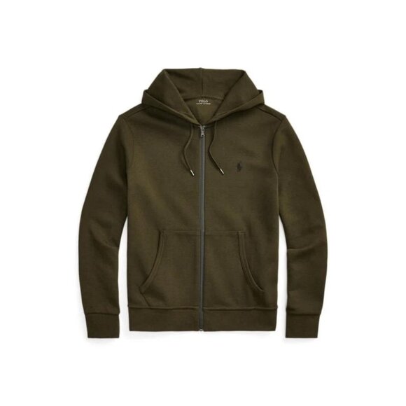 New Polo Ralph Lauren Double-Knit Full-Zip Hoodie - Oliven Size Large - Picture 1 of 5